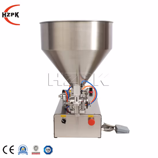 Hzpk Semi Automatic Plastic Bottle Paste Filling Machine in Stock