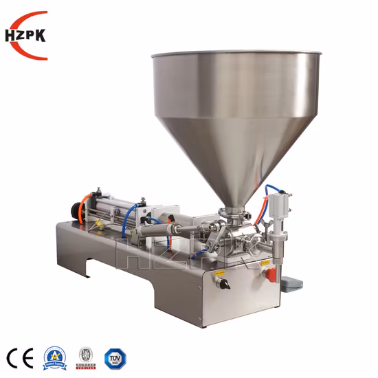 Hzpk Semi Automatic Plastic Bottle Paste Filling Machine in Stock